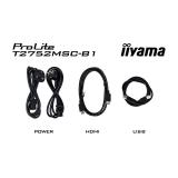 iiyama - ProLite T2752MSC-B1 pantalla para PC 68,6 cm (27") 1920 x 1080 Pixeles Full HD LED Pantalla táctil Negro