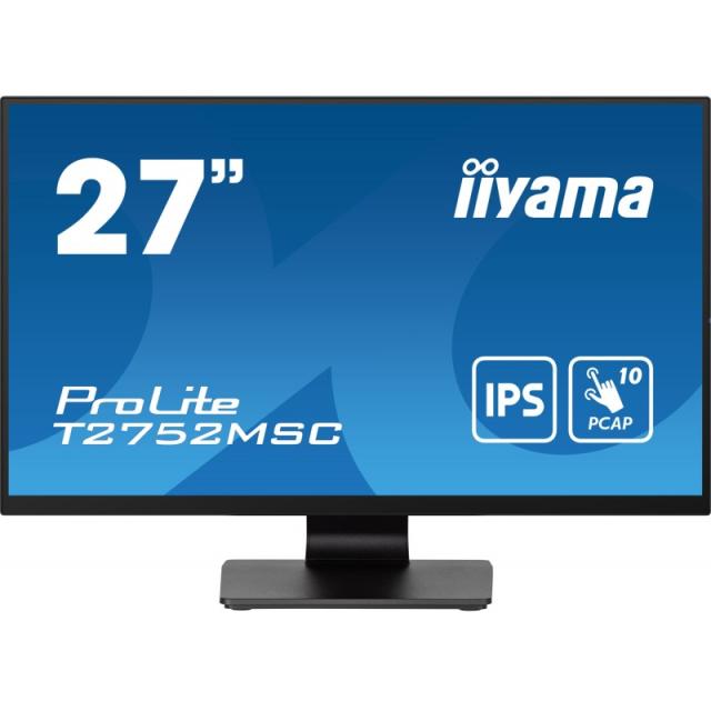 iiyama - ProLite T2752MSC-B1 pantalla para PC 68,6 cm (27") 1920 x 1080 Pixeles Full HD LED Pantalla táctil Negro