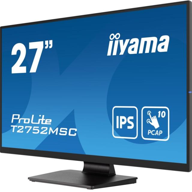 iiyama - ProLite T2752MSC-B1 pantalla para PC 68,6 cm (27") 1920 x 1080 Pixeles Full HD LED Pantalla táctil Negro