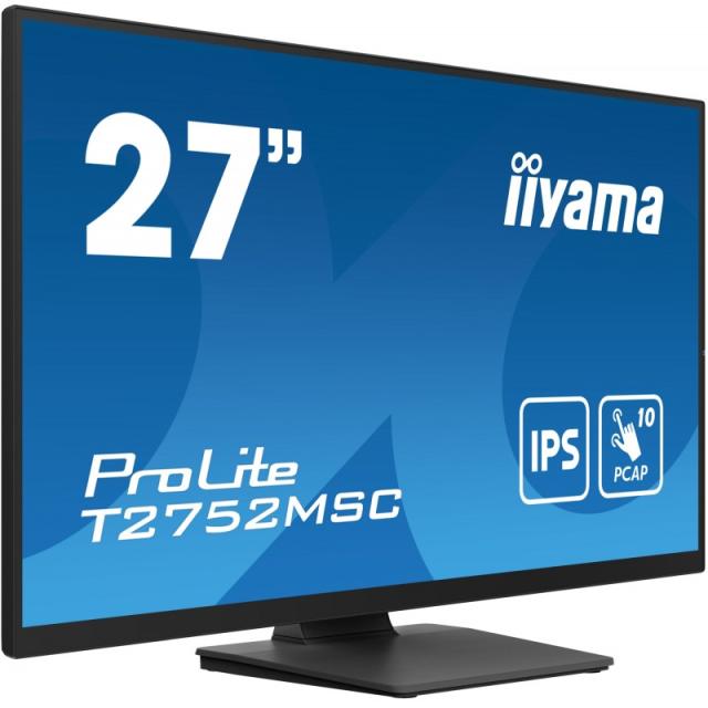 iiyama - ProLite T2752MSC-B1 pantalla para PC 68,6 cm (27") 1920 x 1080 Pixeles Full HD LED Pantalla táctil Negro