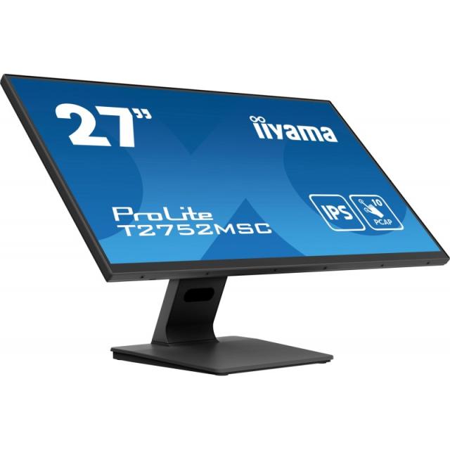 iiyama - ProLite T2752MSC-B1 pantalla para PC 68,6 cm (27") 1920 x 1080 Pixeles Full HD LED Pantalla táctil Negro