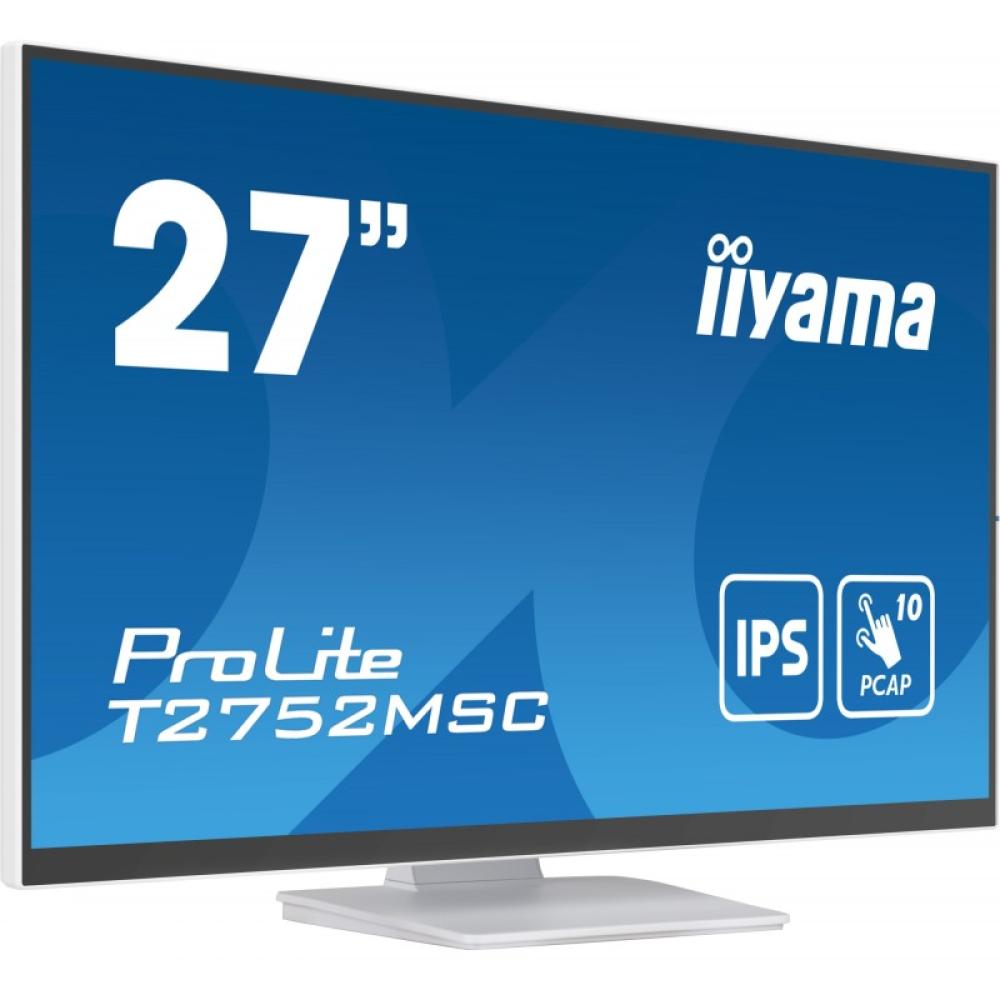 iiyama - ProLite T2752MSC-W1 pantalla para PC 68,6 cm (27") 1920 x 1080 Pixeles Full HD LED Pantalla táctil Blanco