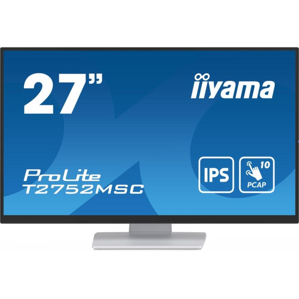 iiyama - ProLite T2752MSC-W1 pantalla para PC 68,6 cm (27") 1920 x 1080 Pixeles Full HD LED Pantalla táctil Blanco