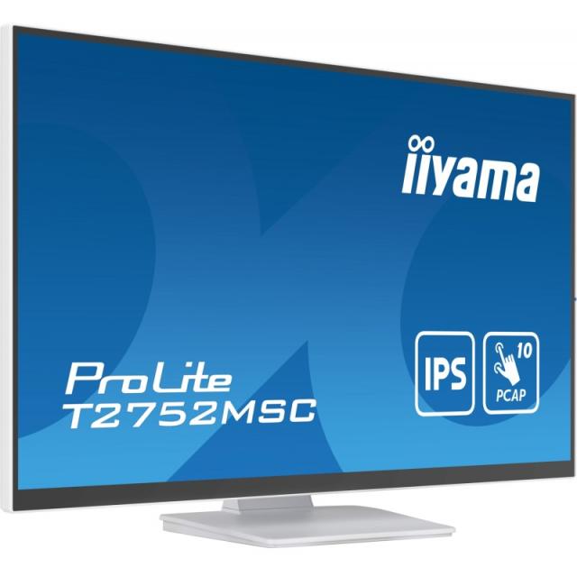 iiyama - ProLite T2752MSC-W1 pantalla para PC 68,6 cm (27") 1920 x 1080 Pixeles Full HD LED Pantalla táctil Blanco