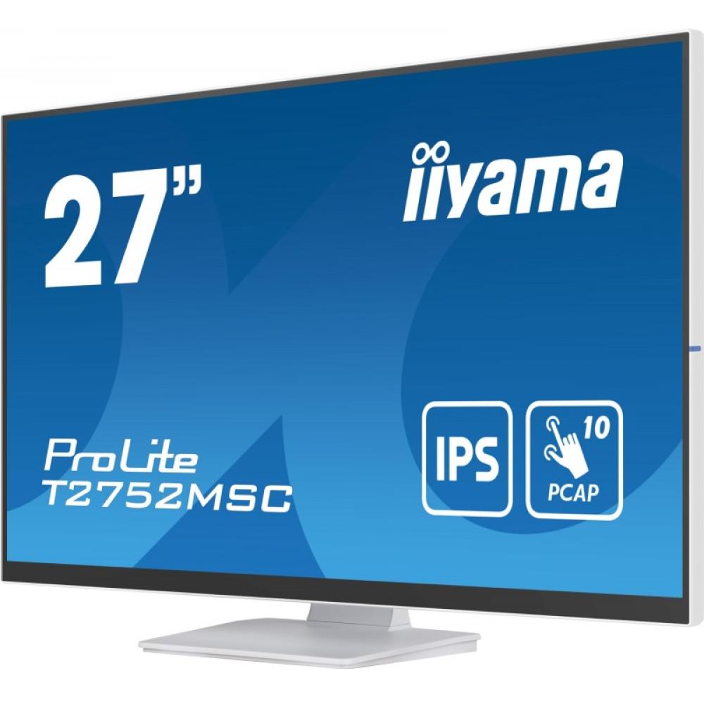 iiyama - ProLite T2752MSC-W1 pantalla para PC 68,6 cm (27") 1920 x 1080 Pixeles Full HD LED Pantalla táctil Blanco