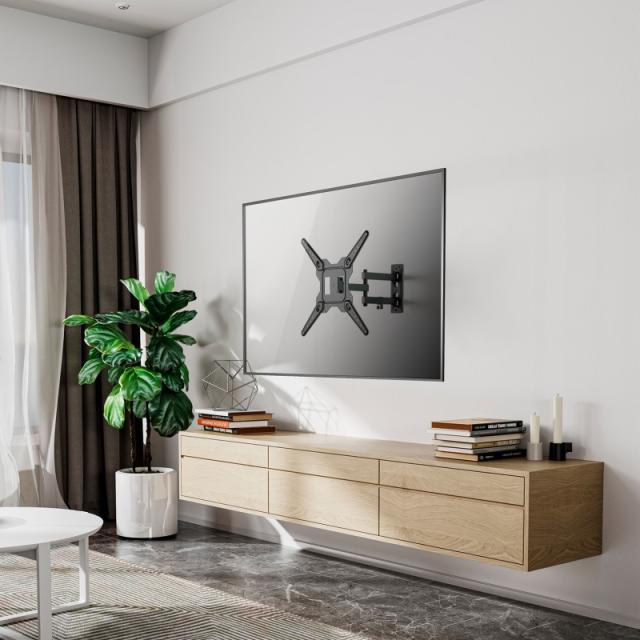 AISENS - Soporte Eco Giratorio, Inclinable Para Monitor/TV 30kg (3 Pivotes) De 23-55, Negro