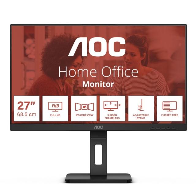 AOC - E3 27E3QAF pantalla para PC 68,6 cm (27") 1920 x 1080 Pixeles Full HD LED Negro