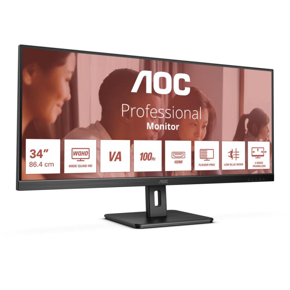 AOC - U34E2M pantalla para PC 86,4 cm (34") 3440 x 1440 Pixeles Wide Quad HD Negro