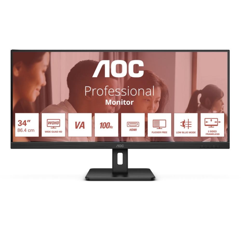 AOC - U34E2M pantalla para PC 86,4 cm (34") 3440 x 1440 Pixeles Wide Quad HD Negro