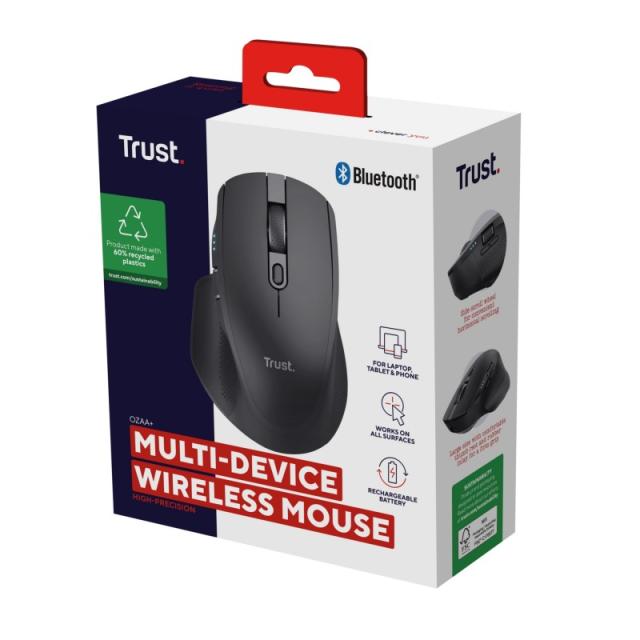 Trust - Ozaa+ ratón Oficina mano derecha RF Wireless + Bluetooth Óptico 3200 DPI - 24820
