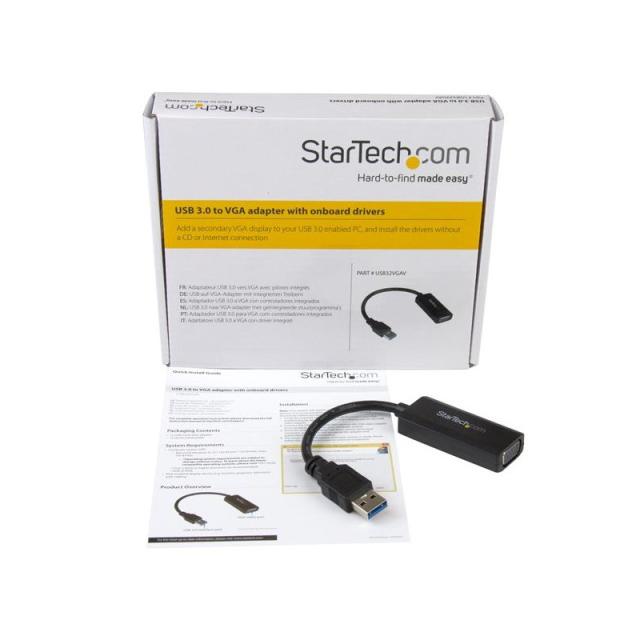 StarTech.com - Adaptador Gráfico Conversor USB 3.0 a VGA con Controladores Incorporados - Cable Convertidor - 1920x1200