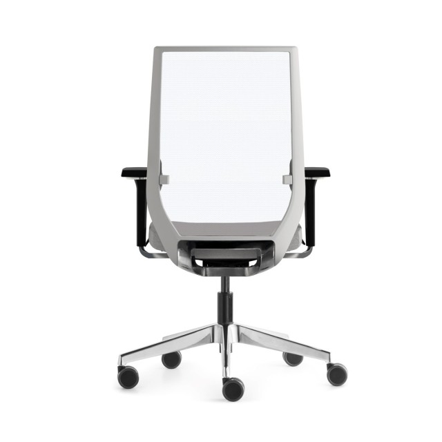 Silla Eben Blanca Respaldo Alto Sin Cabezal