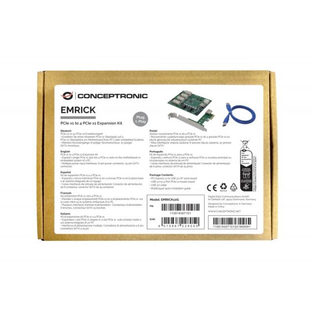 Conceptronic - EMRICK10G tarjeta y adaptador de interfaz Interno PCIe
