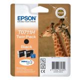 Epson - Giraffe Doble juego de cartuchos Negro T0711H Tintas DURABrite Ultra