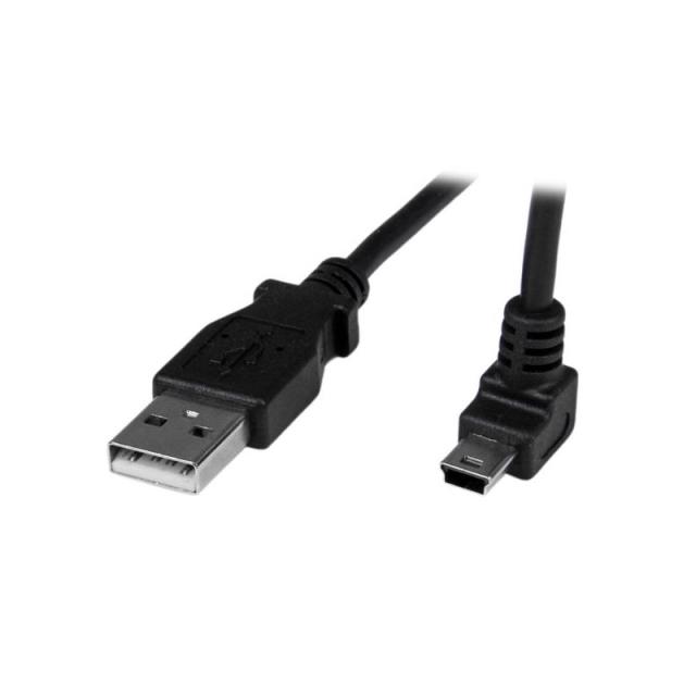 StarTech.com - Cable Adaptador 1m USB A Macho a Mini USB B Macho Acodado en Ángulo hacia Arriba