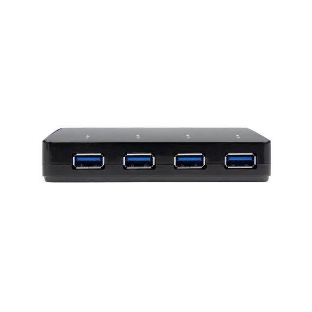 StarTech.com - Concentrador USB 3.0 de 4 Puertos - 5Gbps - Ladrón con Puertos de Carga y Sincronización - Hub con 1 Puerto de 2,