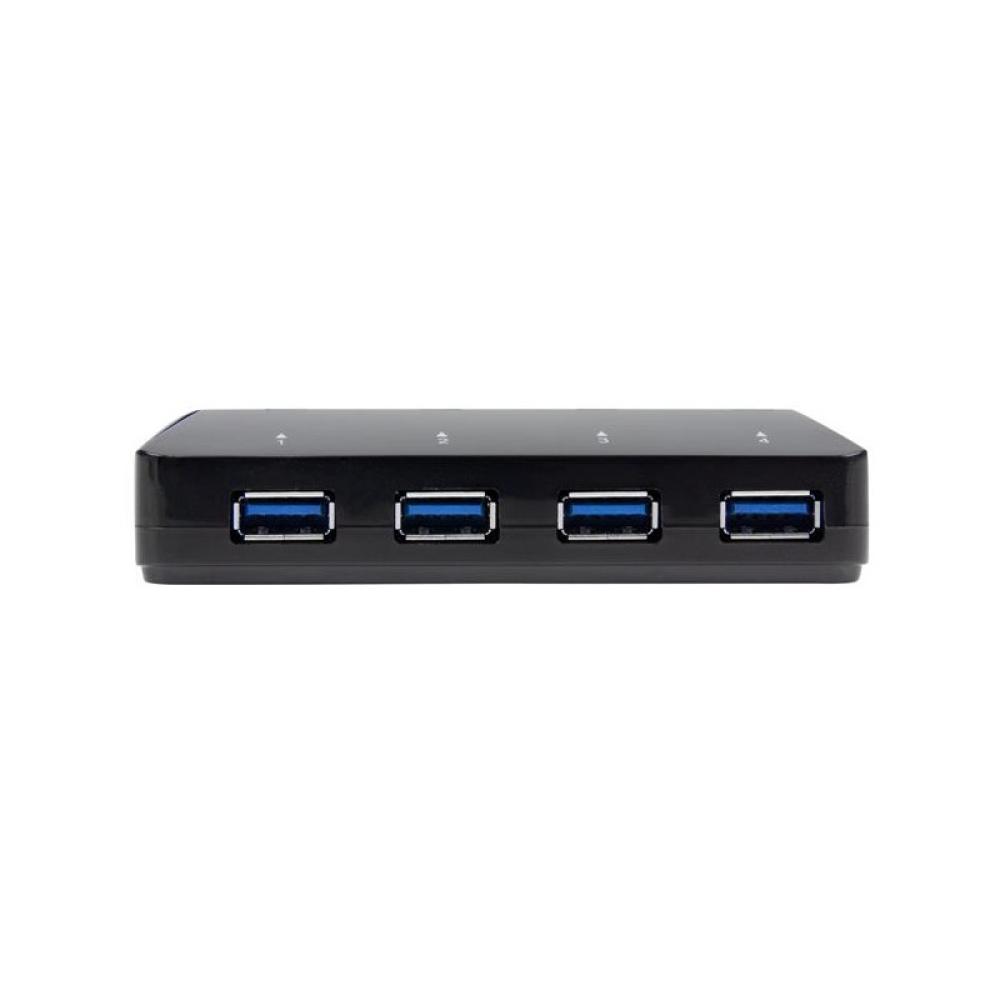 StarTech.com - Concentrador USB 3.0 de 4 Puertos - 5Gbps - Ladrón con Puertos de Carga y Sincronización - Hub con 1 Puerto de 2,