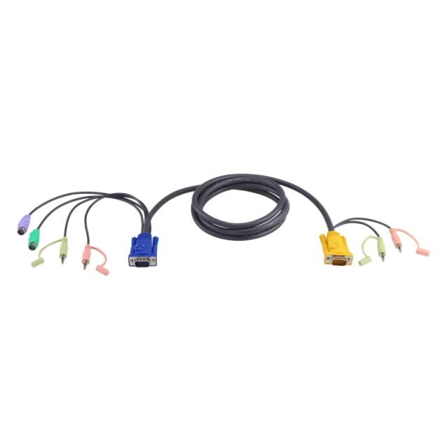 ATEN - Cable KVM PS/2 con audio y SPHD 3 en 1 de 1,8 m