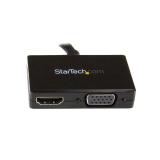 StarTech.com - Adaptador DP de Audio/Vídeo para Viajes - Conversor DisplayPort a HDMI o VGA - 1920x1200 1080p