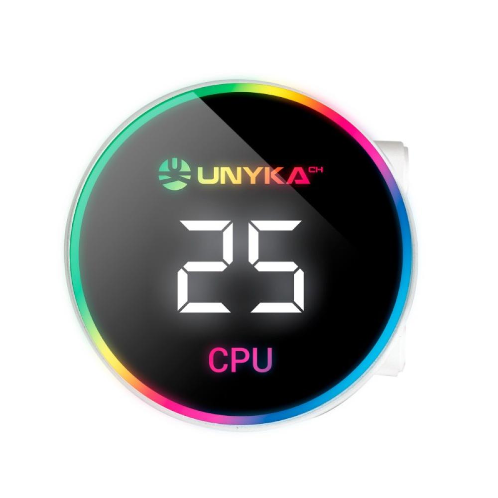 UNYKAch - AquaStorm White 360 Procesador Kit de refrigeración líquida 12 cm Blanco 1 pieza(s)