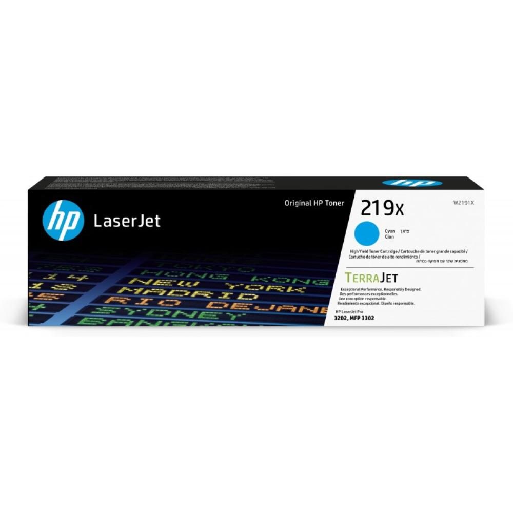 HP - Cartucho de Tóner Original LaserJet 219X de alta capacidad cian