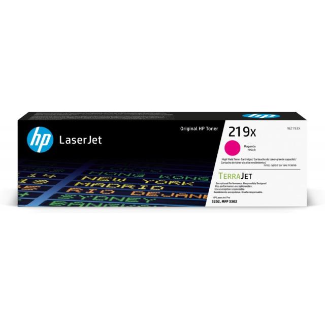 HP - Cartucho de Tóner Original LaserJet 219X de alta capacidad magenta