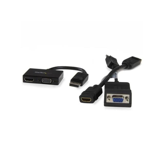 StarTech.com - Adaptador DP de Audio/Vídeo para Viajes - Conversor DisplayPort a HDMI o VGA - 1920x1200 1080p