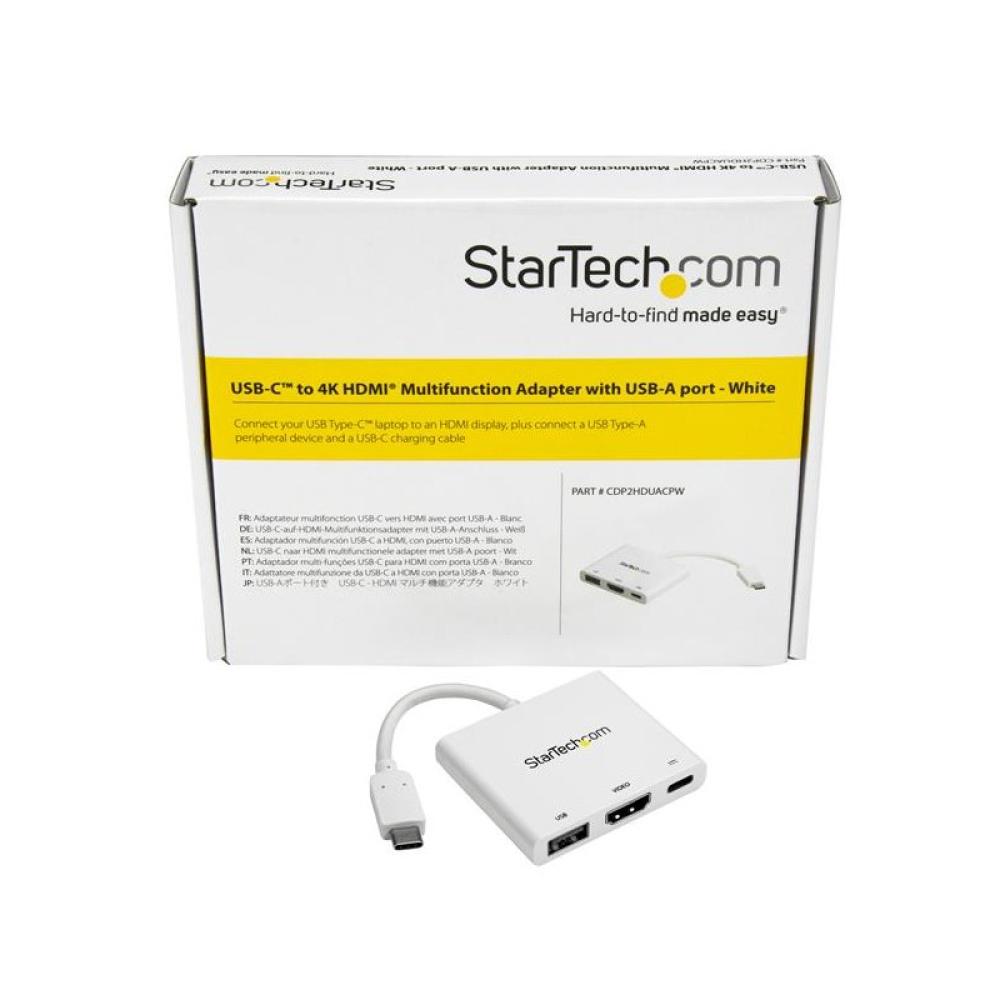 StarTech.com - Adaptador Multipuertos USB-C con HDMI - Puerto USB 3.0 - PD de 60W - Blanco