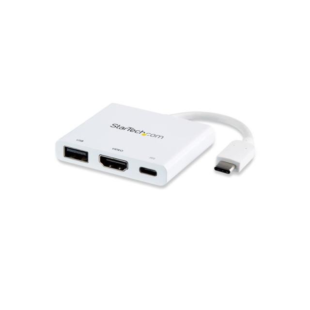 StarTech.com - Adaptador Multipuertos USB-C con HDMI - Puerto USB 3.0 - PD de 60W - Blanco