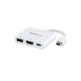 StarTech.com - Adaptador Multipuertos USB-C con HDMI - Puerto USB 3.0 - PD de 60W - Blanco