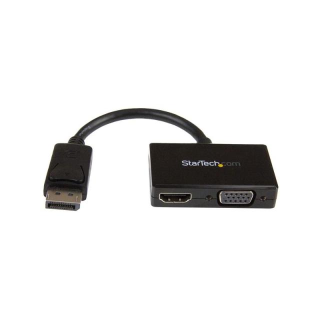 StarTech.com - Adaptador DP de Audio/Vídeo para Viajes - Conversor DisplayPort a HDMI o VGA - 1920x1200 1080p