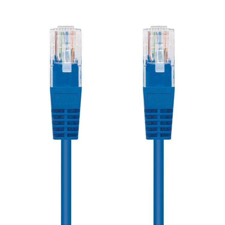 Nanocable - Cable Red Latiguillo RJ45 CAT.6 UTP AWG24, Azul, 25 cm