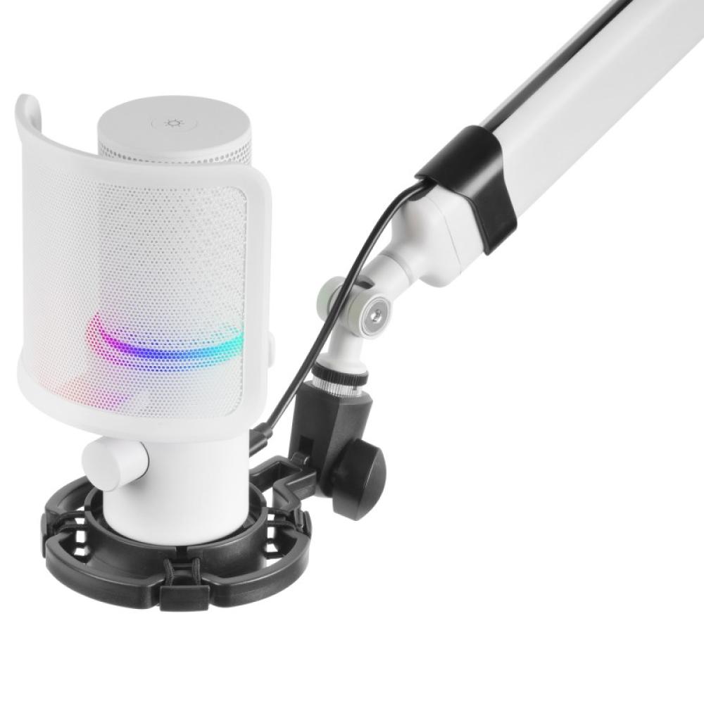 Mars Gaming - MMIC-XT, Micrófono de Estudio Profesional Alta Definición 192Khz 24-bit, Brazo Omnidireccional, Soporte - MMICXTW