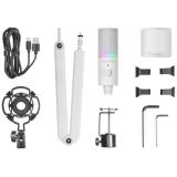 Mars Gaming - MMIC-XT, Micrófono de Estudio Profesional Alta Definición 192Khz 24-bit, Brazo Omnidireccional, Soporte - MMICXTW