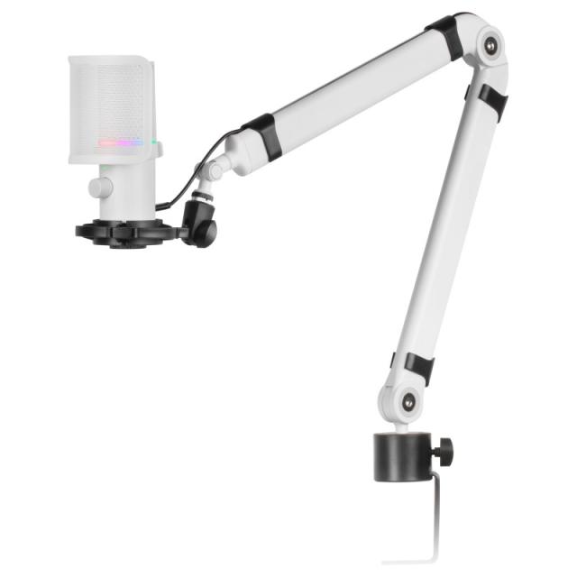 Mars Gaming - MMIC-XT, Micrófono de Estudio Profesional Alta Definición 192Khz 24-bit, Brazo Omnidireccional, Soporte - MMICXTW