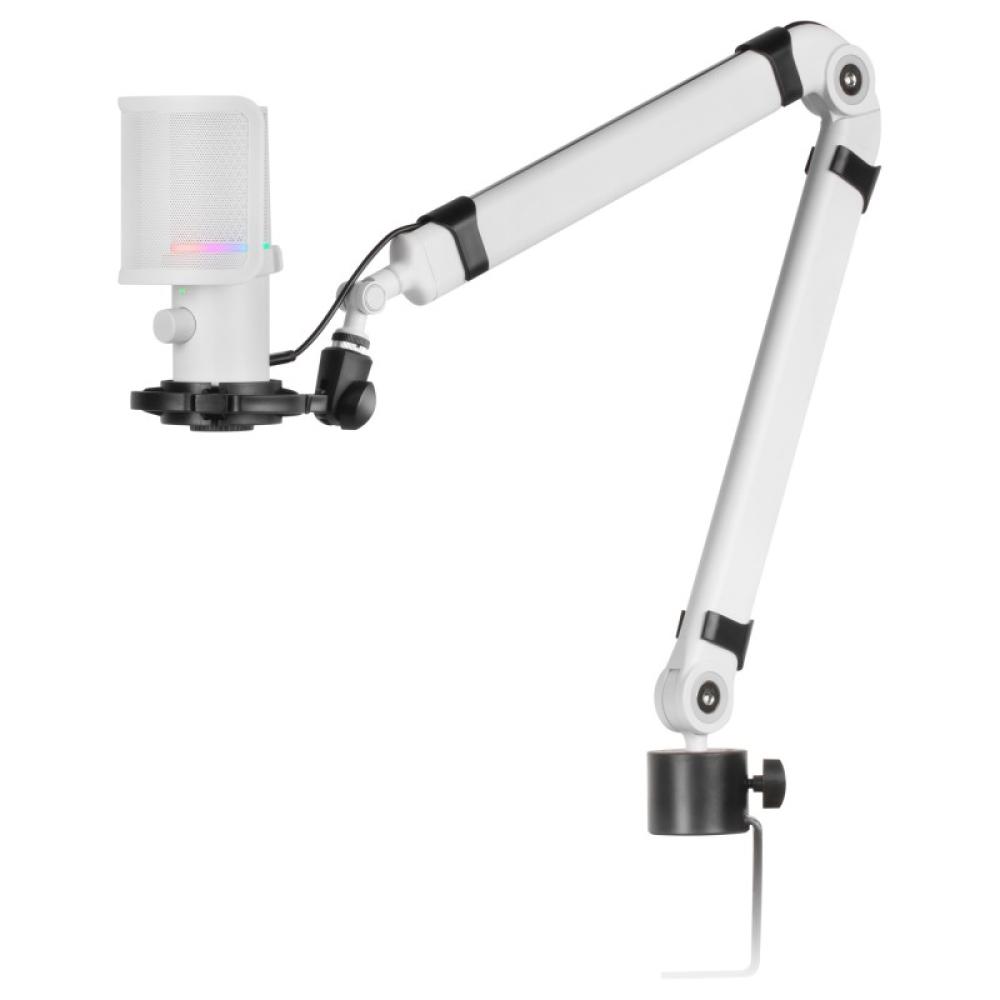 Mars Gaming - MMIC-XT, Micrófono de Estudio Profesional Alta Definición 192Khz 24-bit, Brazo Omnidireccional, Soporte - MMICXTW