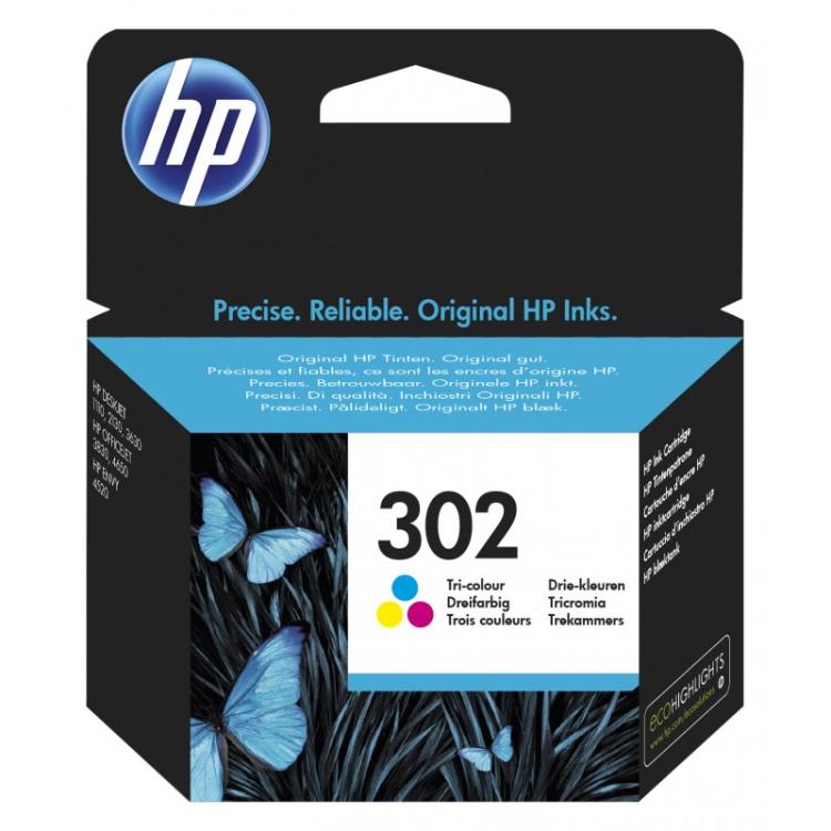 HP - Cartucho de tinta original 302 tricolor