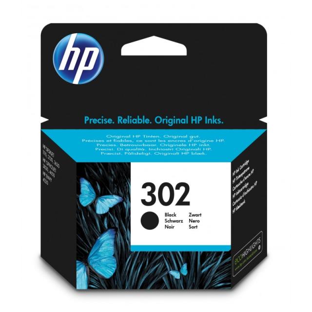HP - Cartucho de tinta original 302 negro
