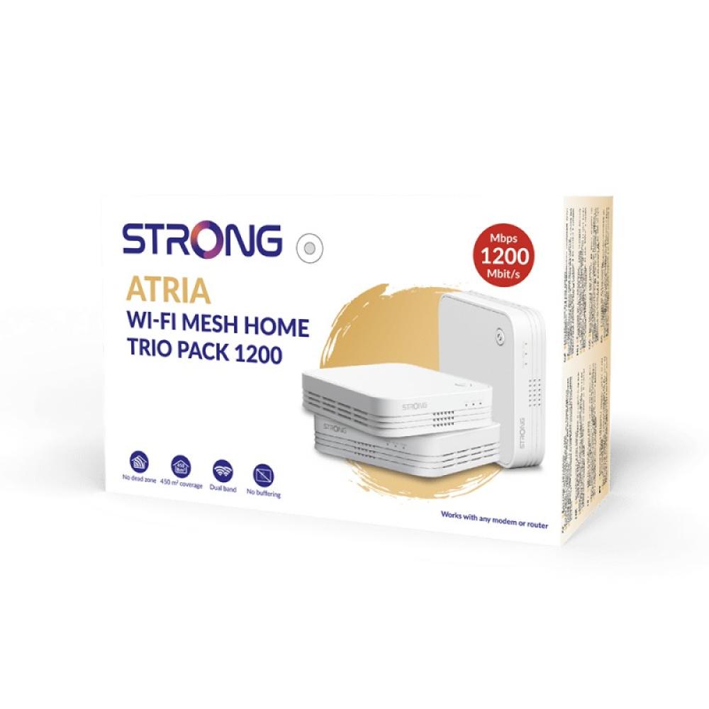 Strong - WI-FI MESH HOME TRIO PACK 1200 Doble banda (2,4 GHz / 5 GHz) Wi-Fi 5 (802.11ac) Blanco 3 Interno