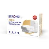 Strong - WI-FI MESH HOME TRIO PACK 1200 Doble banda (2,4 GHz / 5 GHz) Wi-Fi 5 (802.11ac) Blanco 3 Interno