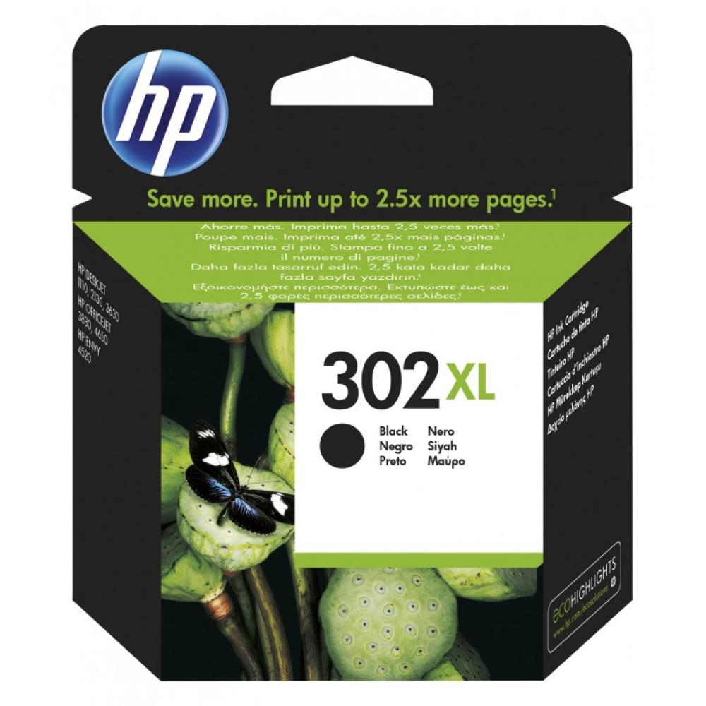 HP - Cartucho de tinta original 302XL de alta capacidad negro