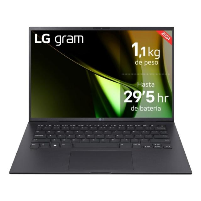 LG - Gram 14Z90S Intel Core Ultra 7 155H Portátil 35,6 cm (14") Full HD 32 GB LPDDR5-SDRAM 1 TB SSD Wi-Fi 6E (802.11ax) Windows