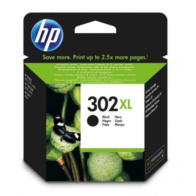 HP - Cartucho de tinta original 302XL de alta capacidad negro