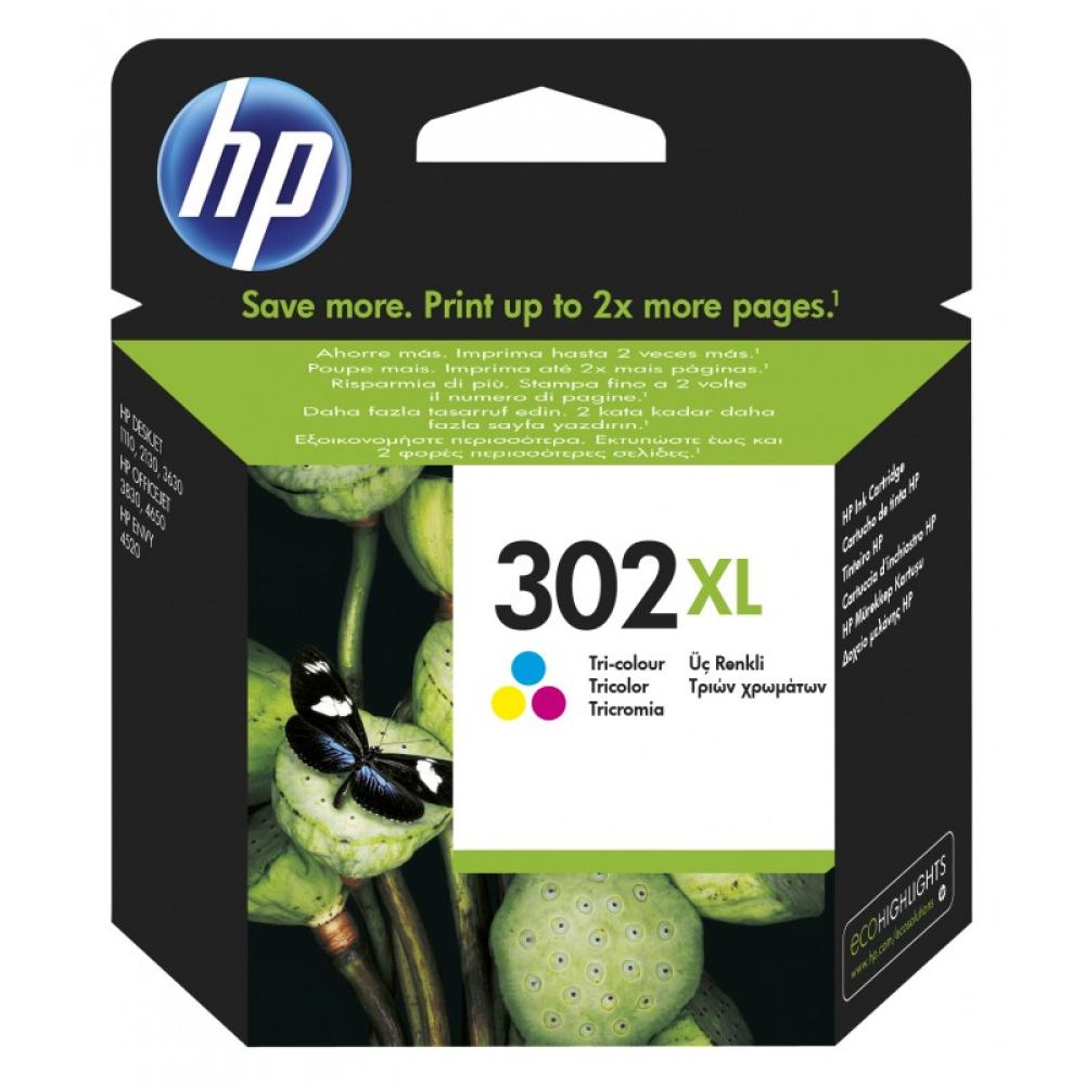 HP - Cartucho de tinta original 302XL de alta capacidad tricolor