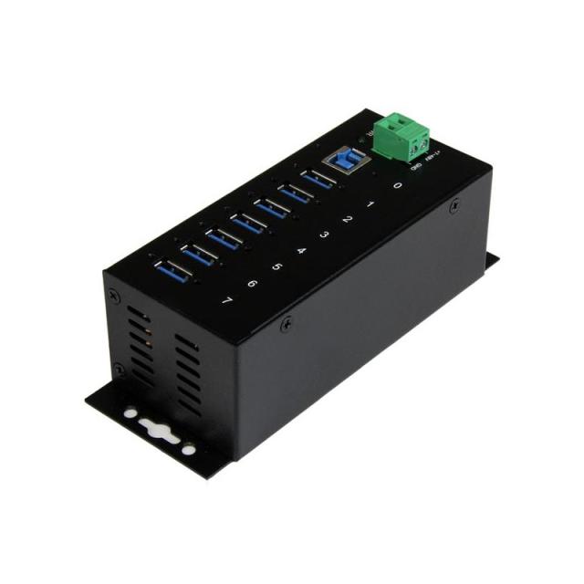 StarTech.com - Hub Concentrador USB 3.0 de 7 Puertos - 5Gbps - Ladrón USB Industrial de Metal con Protección ESD y Protección de