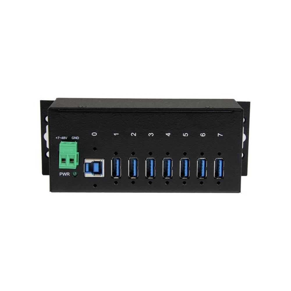 StarTech.com - Hub Concentrador USB 3.0 de 7 Puertos - 5Gbps - Ladrón USB Industrial de Metal con Protección ESD y Protección de