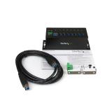 StarTech.com - Hub Concentrador USB 3.0 de 7 Puertos - 5Gbps - Ladrón USB Industrial de Metal con Protección ESD y Protección de
