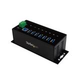 StarTech.com - Hub Concentrador USB 3.0 de 7 Puertos - 5Gbps - Ladrón USB Industrial de Metal con Protección ESD y Protección de