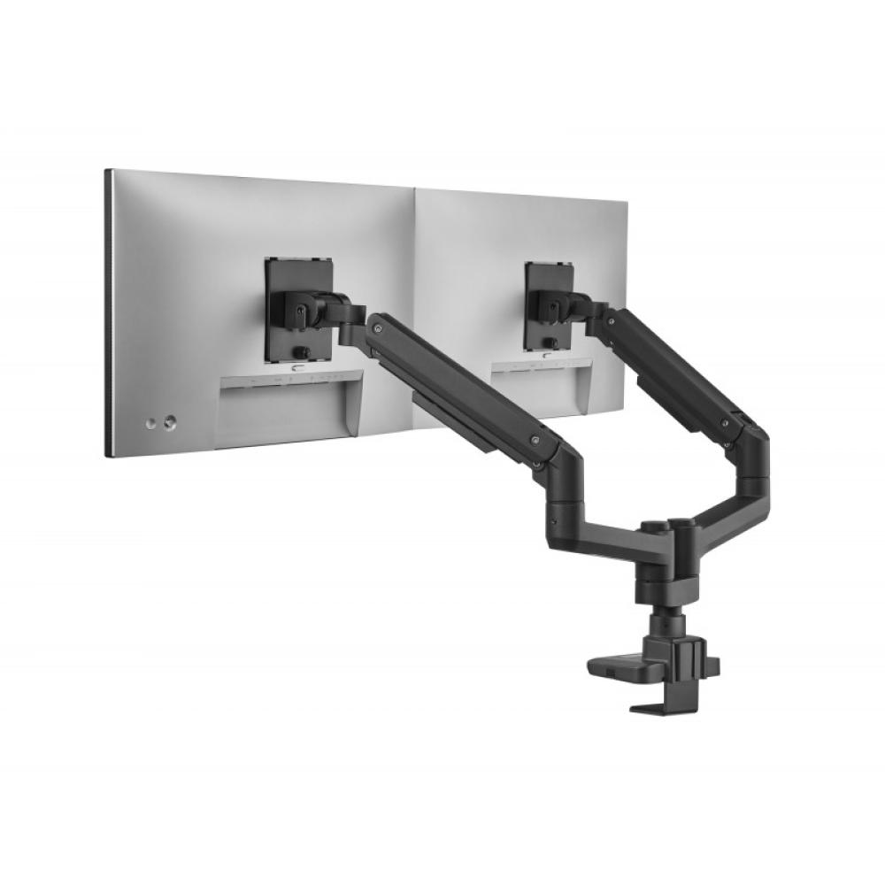 Equip - Soporte de sobremesa para monitores dobles de 17«-35», negro