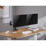 Equip - Soporte de sobremesa para monitores dobles de 17«-35», negro
